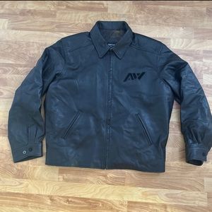 West Coast Leather Bomber Jacket Size 44 Retails $1200